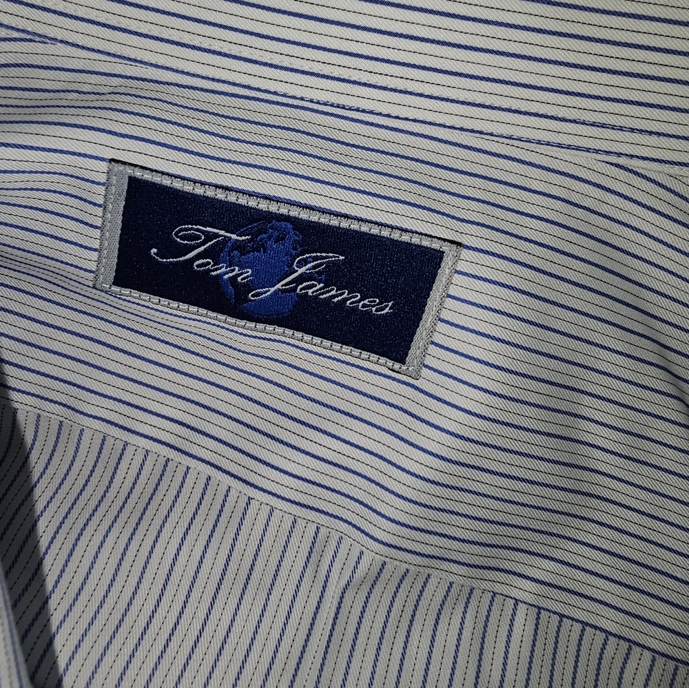 Tom James Custom 16 1/2, 34 Sleeve Button-Down Sh… - image 3